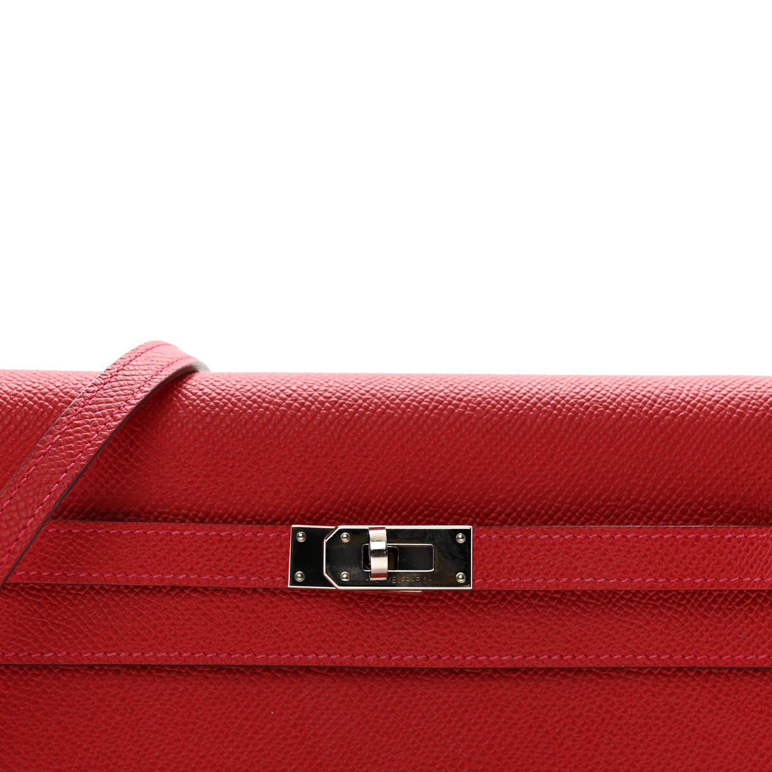 Hermes Epsom Kelly Wallet To Go Rouge Casaque 8 of 11