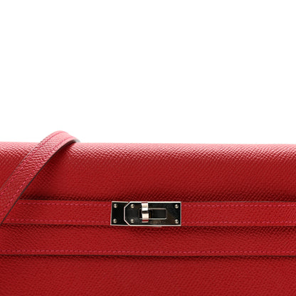 Hermes Epsom Kelly Wallet To Go Rouge Casaque 8 of 11