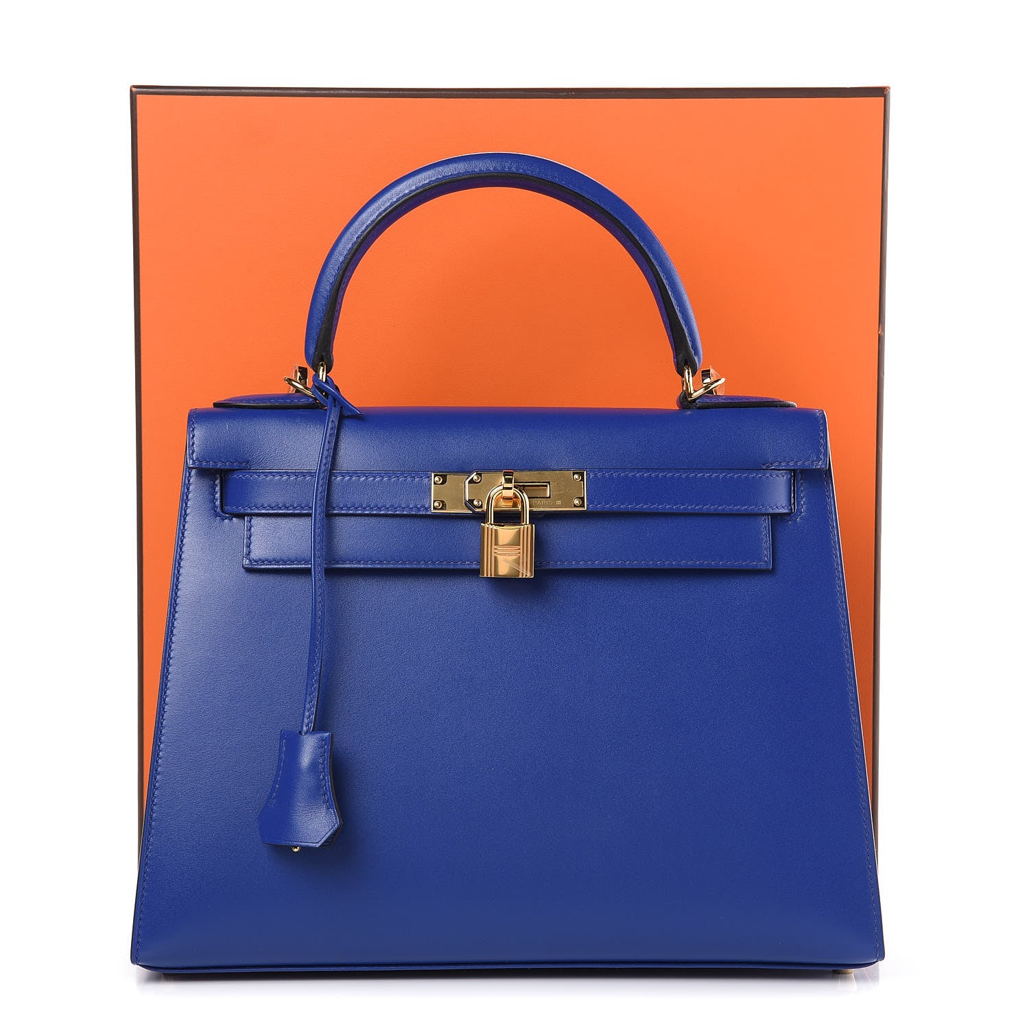 Hermes Tadelakt Kelly Sellier 28 Bleu Electrique 33 of 33