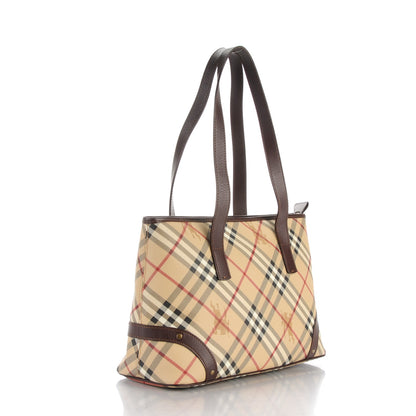 Burberry Haymarket Check Medium Tote Chocolate 3 of 8