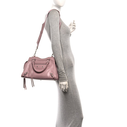 Balenciaga Grained Calfskin Neo Classic Silver Hardware S City Powder Pink 2 of 10