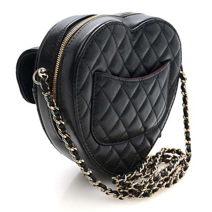 Chanel Lambskin Quilted CC In Love Heart Bag Black 3 of 10