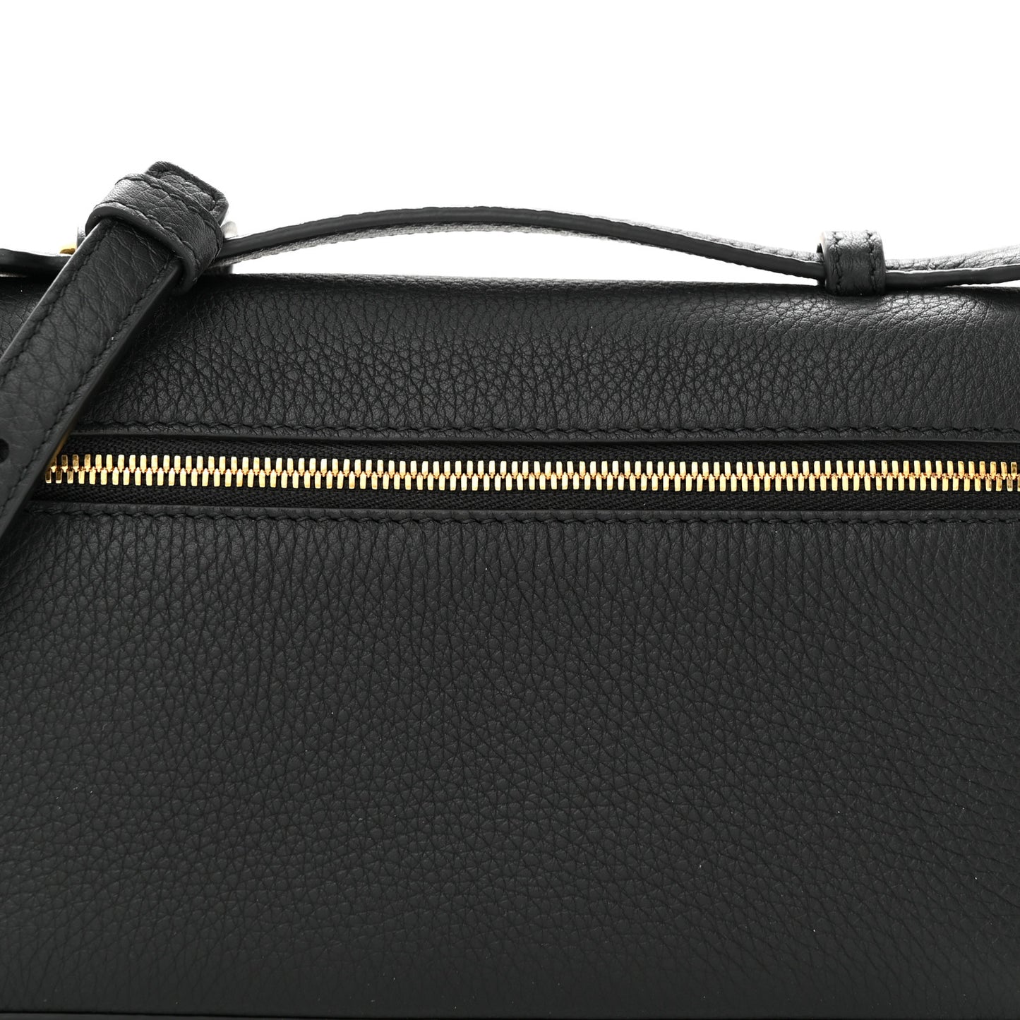 Grained Calfskin L19 Extra Pocket Pouch Black