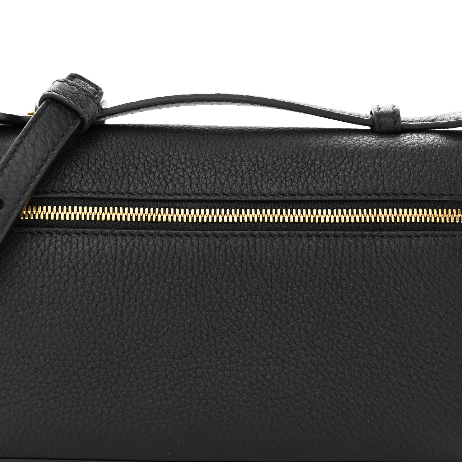Loro Piana Grained Calfskin L19 Extra Pocket Pouch Black 7 of 11