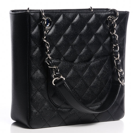 Chanel Caviar Petit Shopping Tote PST Black 3 of 8