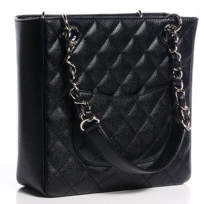 Chanel Caviar Petit Shopping Tote PST Black 3 of 8