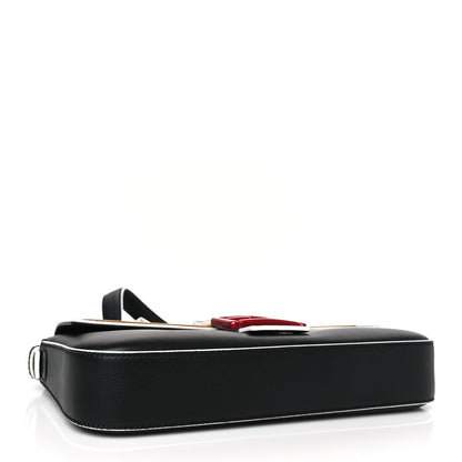 Fendi Vitello Dolce Elite Monster Eyes Bi-Color Baguette Black Yellow 4 of 9
