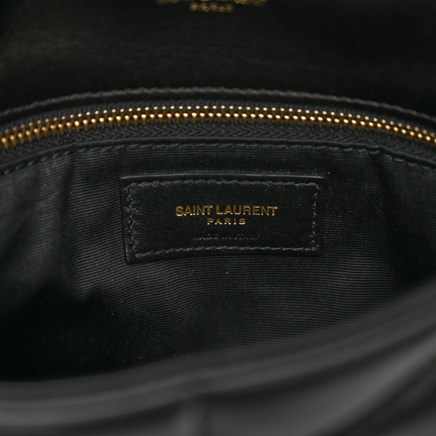 Saint Laurent Lambskin Quilted Toy Loulou Puffer Monogram Chain Satchel Black 7 of 10