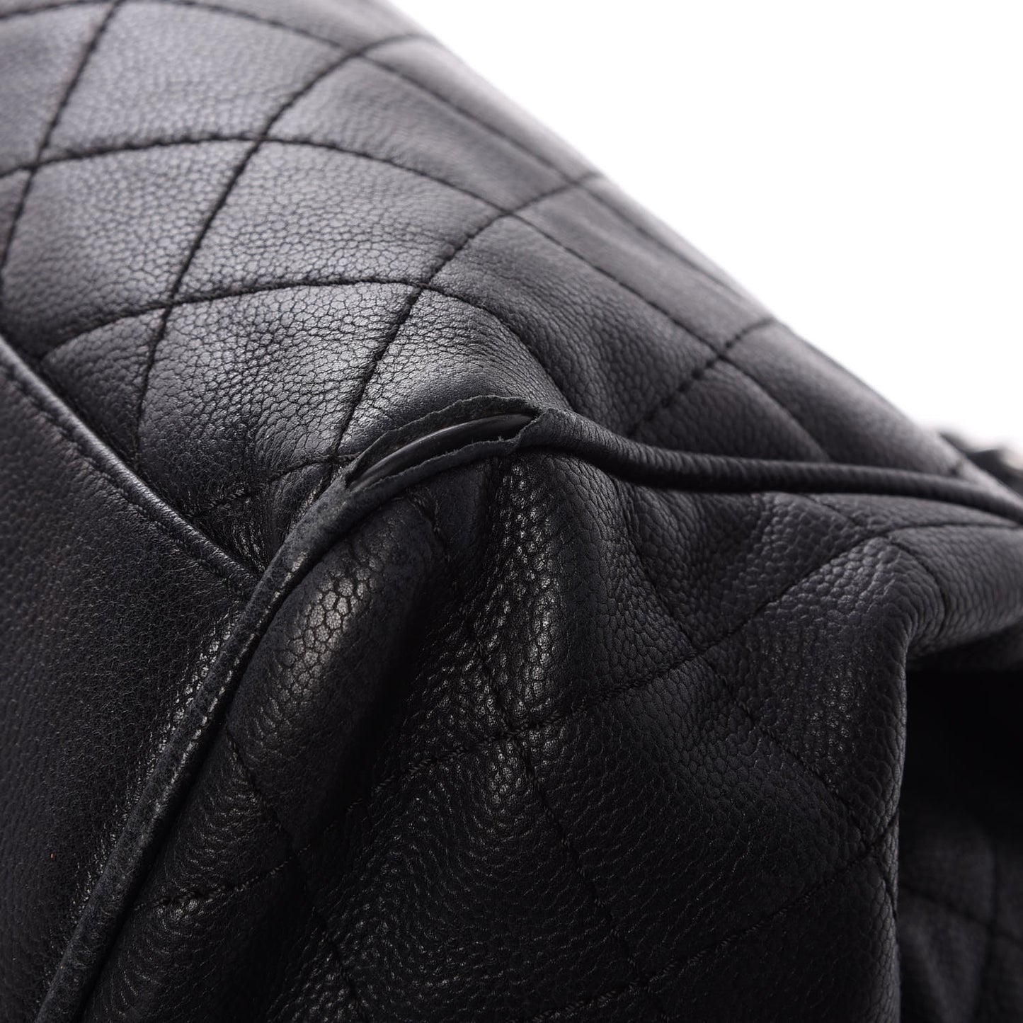 Caviar Quilted Timeless Accordion Flap Black