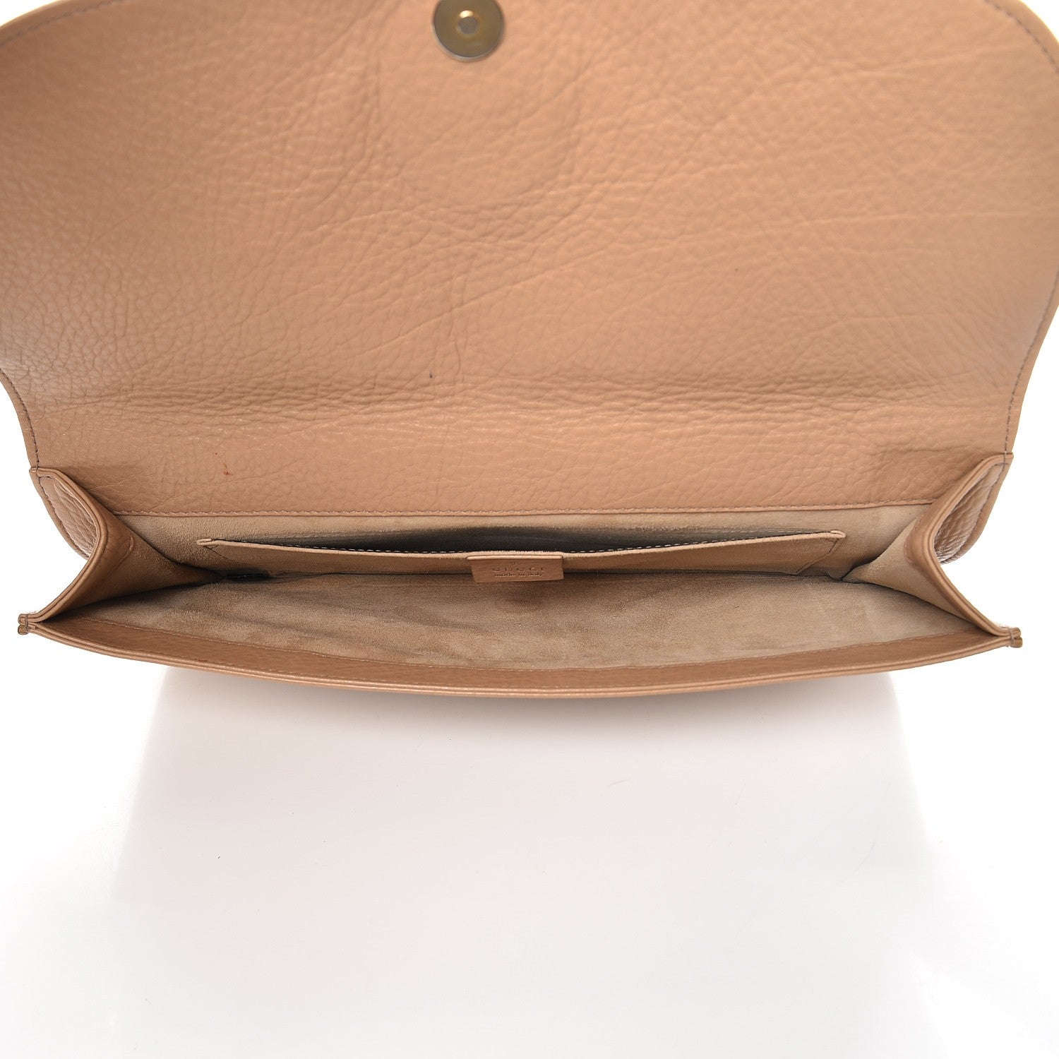 Gucci Pebbled Calfskin 1973 Clutch Beige 6 of 10