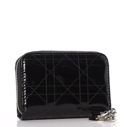 Christian Dior Patent Cannage Lady Dior Multi Card Holder Black 3 of 7
