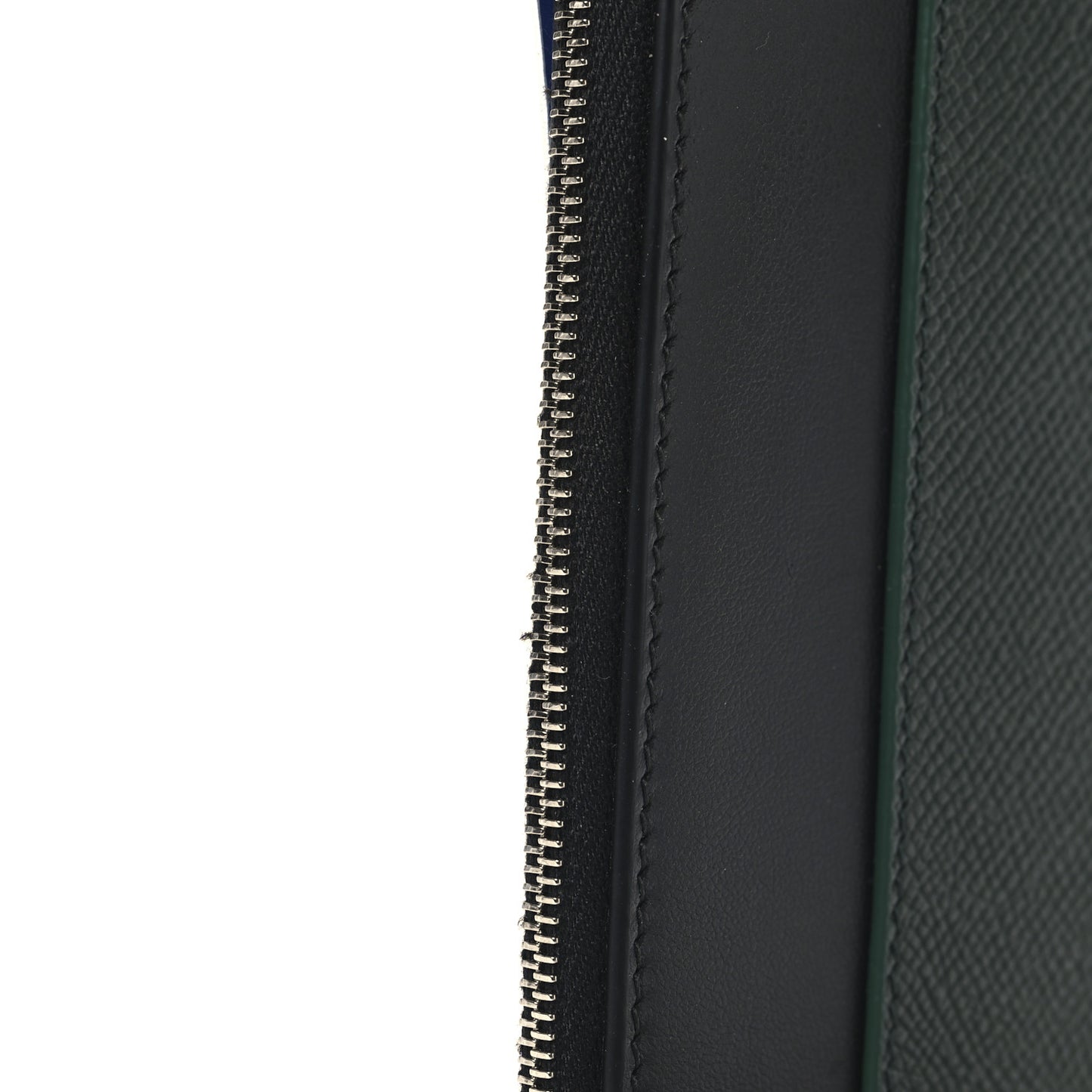 Textured Calfskin Passport Phone Holder Green