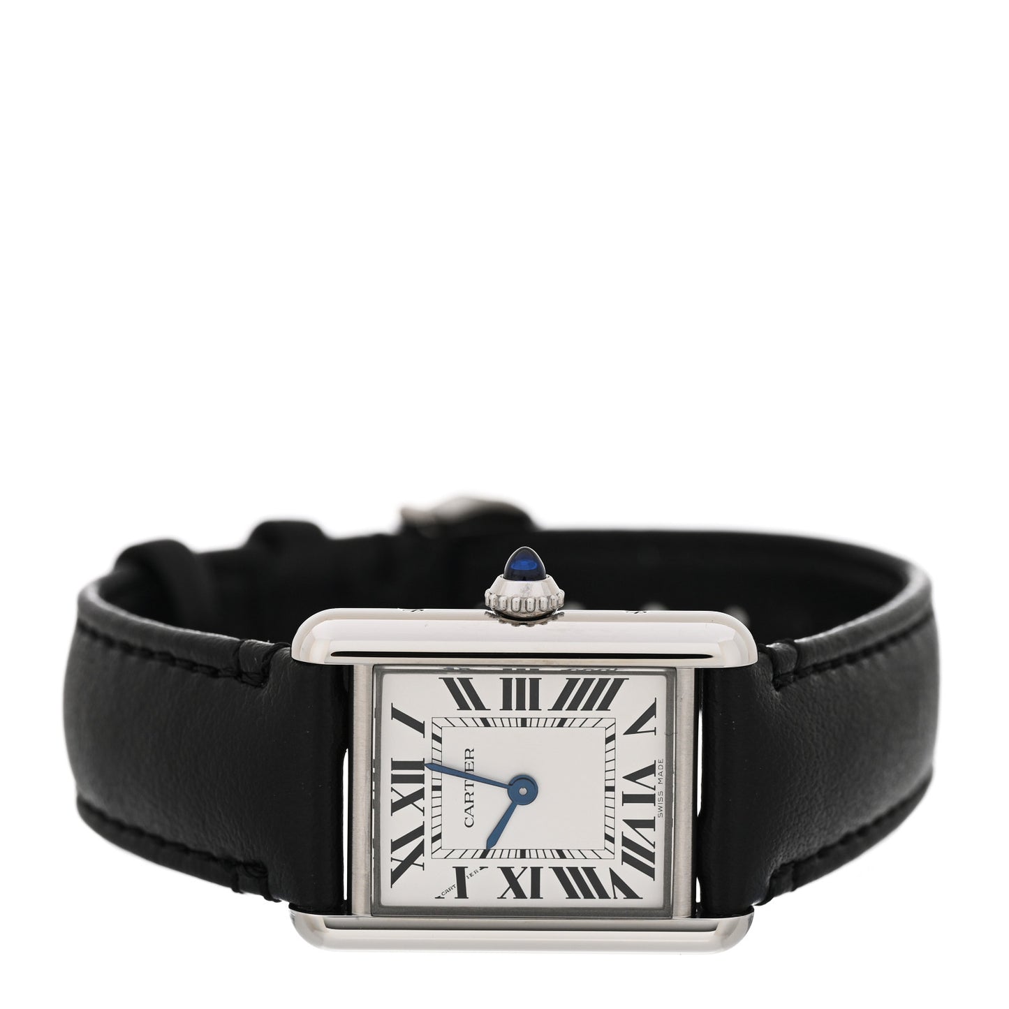 Stainless Steel Calfskin 22mm Must de Cartier Tank Quartz Watch