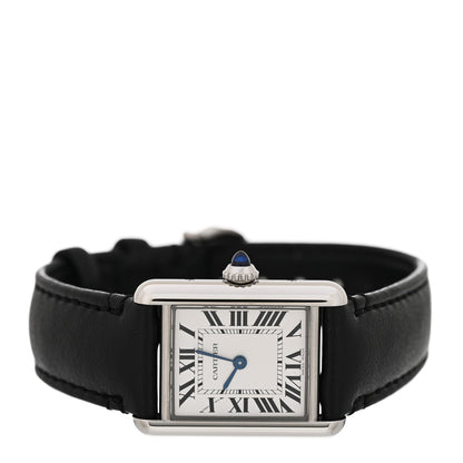 Cartier Stainless Steel Calfskin 22mm Must de Cartier Tank Quartz Watch 2 of 5