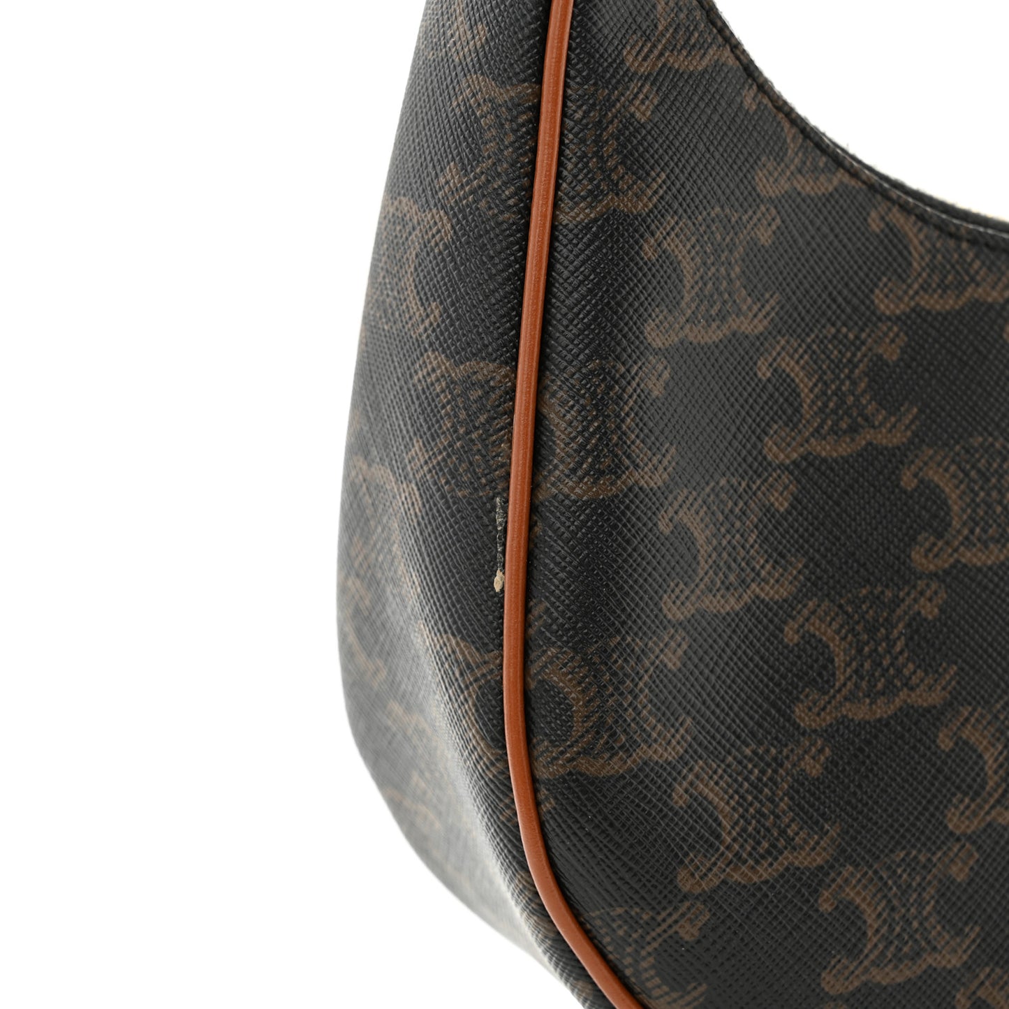 Triomphe Canvas Calfskin Ava Shoulder Bag Tan