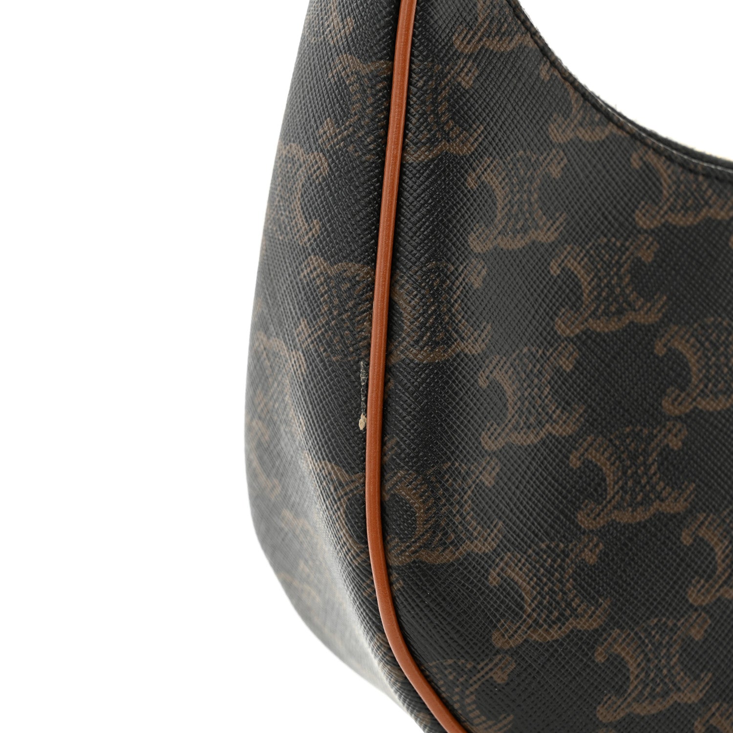 Celine Triomphe Canvas Calfskin Ava Shoulder Bag Tan 12 of 12