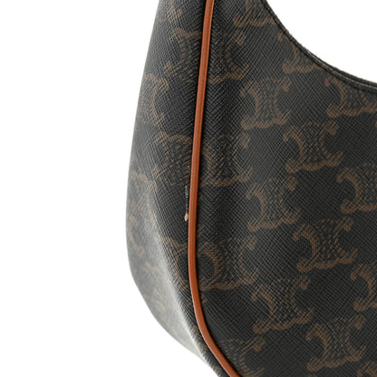 Celine Triomphe Canvas Calfskin Ava Shoulder Bag Tan 12 of 12