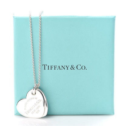 Tiffany Sterling Silver Return To Double Heart Necklace 7 of 7