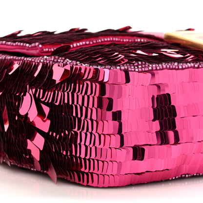 Fendi Sequin Paillettes Vitello Grace Sex and the City Baguette Ciclamino Pilar 10 of 10