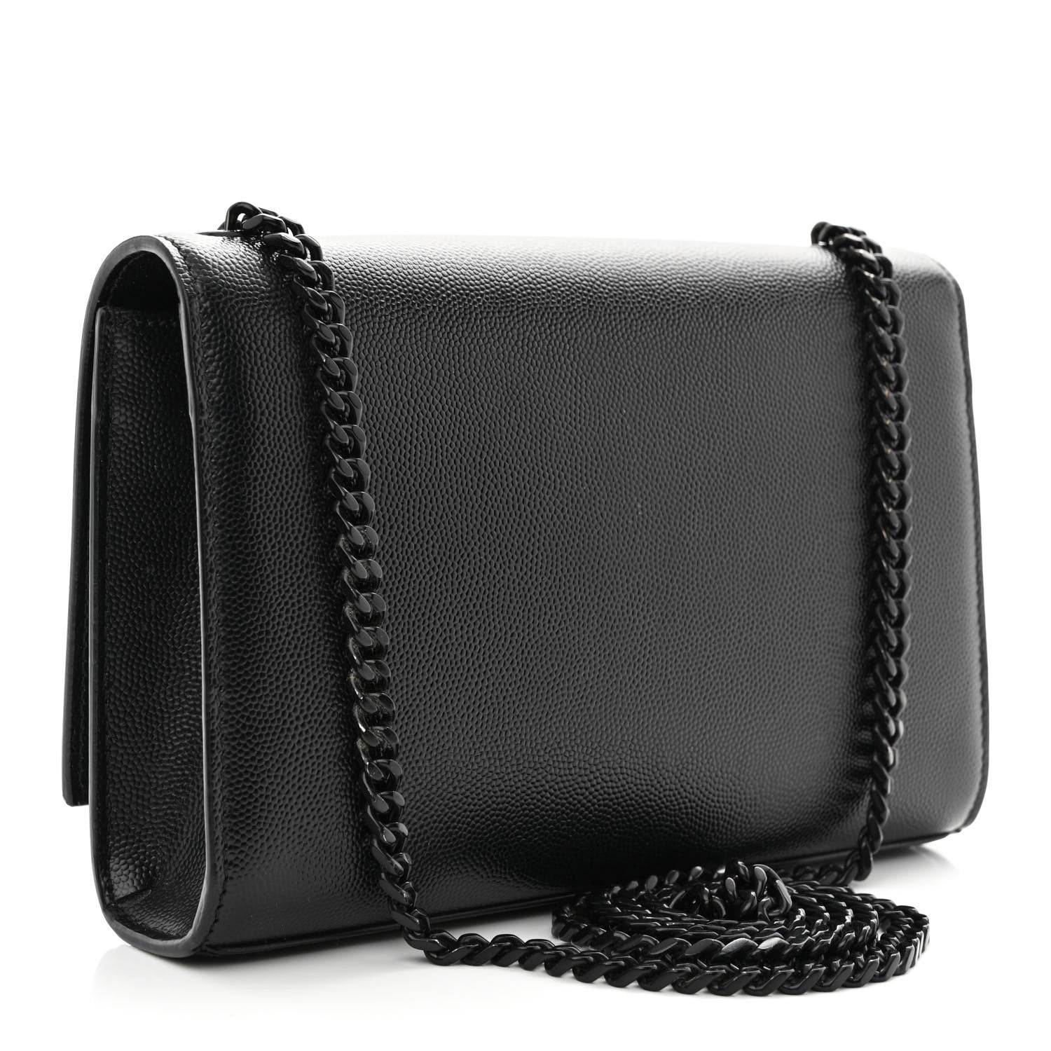 Saint Laurent Grain De Poudre Small Monogram Monochrome Kate Satchel Black 3 of 11