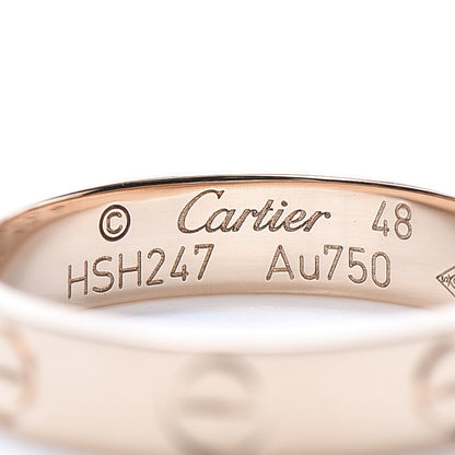 Cartier 18K Pink Gold 3.5mm LOVE Wedding Band Ring 48 4.5 4 of 4