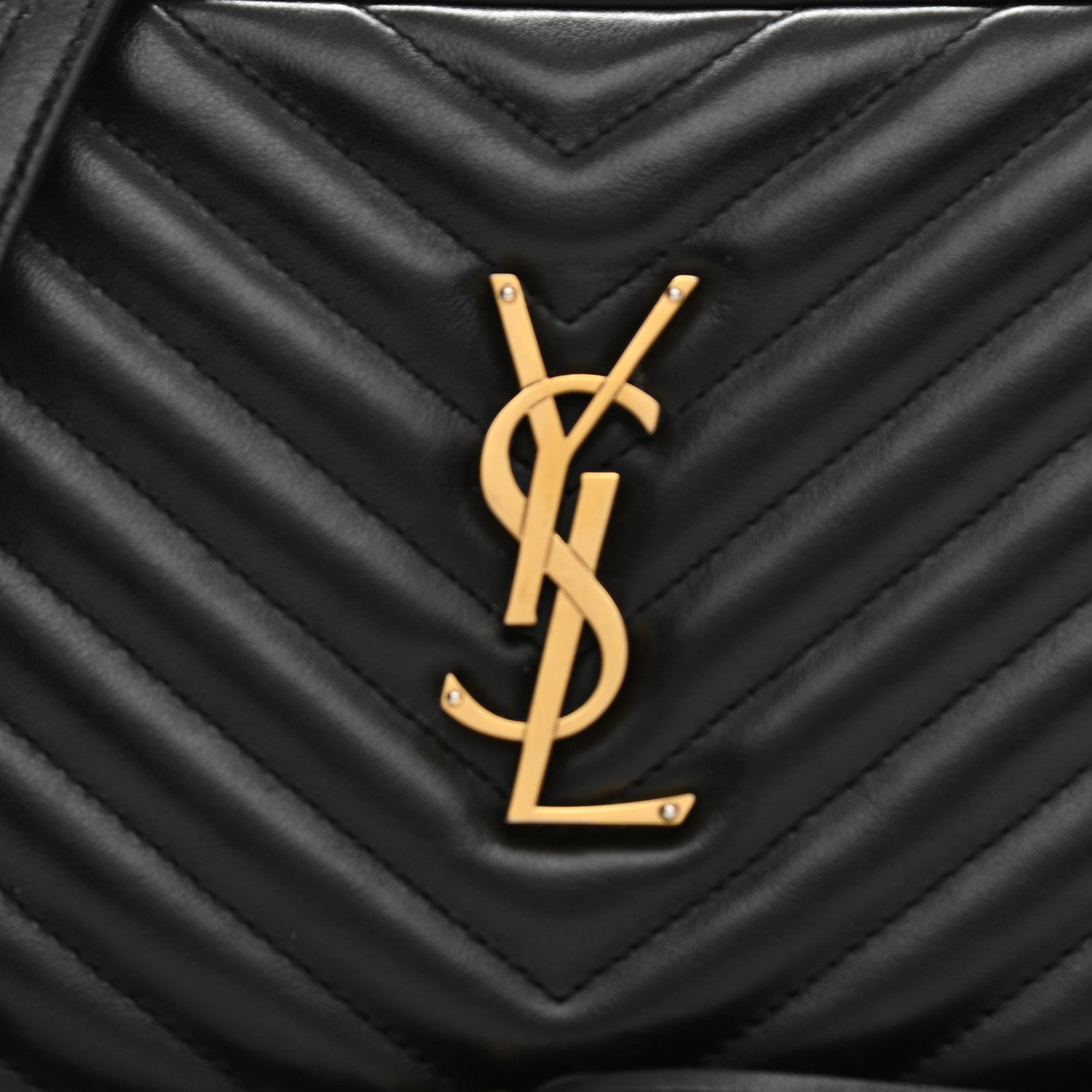 Saint Laurent Calfskin Matelasse Monogram Lou Camera Bag Black 8 of 10