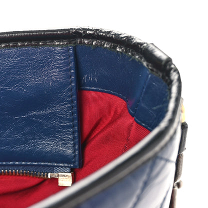Chanel Aged Calfskin Quilted Large Gabrielle Shopping Tote Navy Black 11 of 13