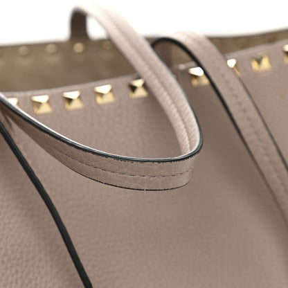 Valentino Garavani Grained Calfskin Rockstud Shoulder Tote Poudre 15 of 15
