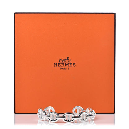 Hermes Sterling Silver MM Chaine d'Ancre Enchainee Cuff Bracelet SH 5 of 5