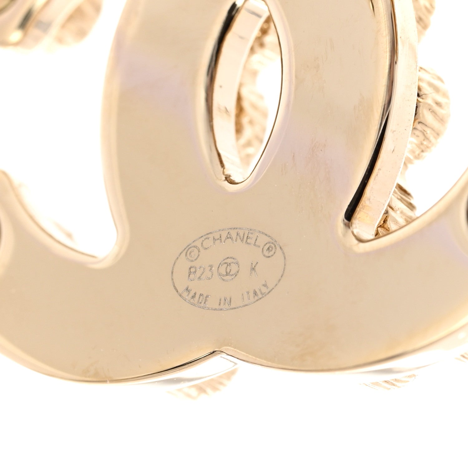 Chanel Crystal CC Earrings Black Gold 4 of 5