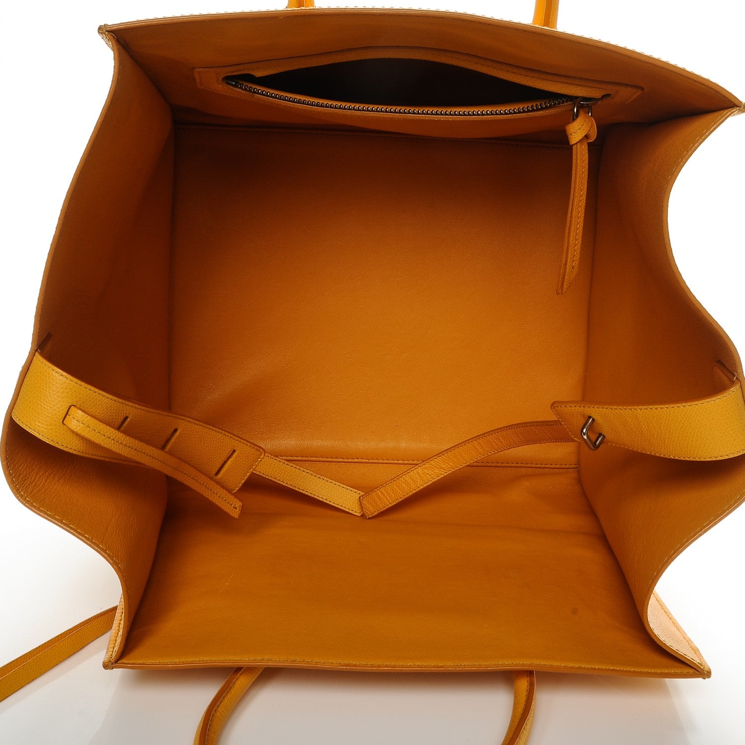 Celine Grained Calfskin Medium Phantom Luggage Yellow 5 of 14