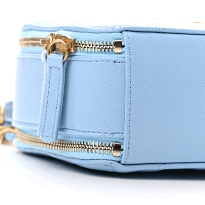 Chanel Caviar Quilted Small Pick Me Up Vanity Case Light Blue 10 of 12