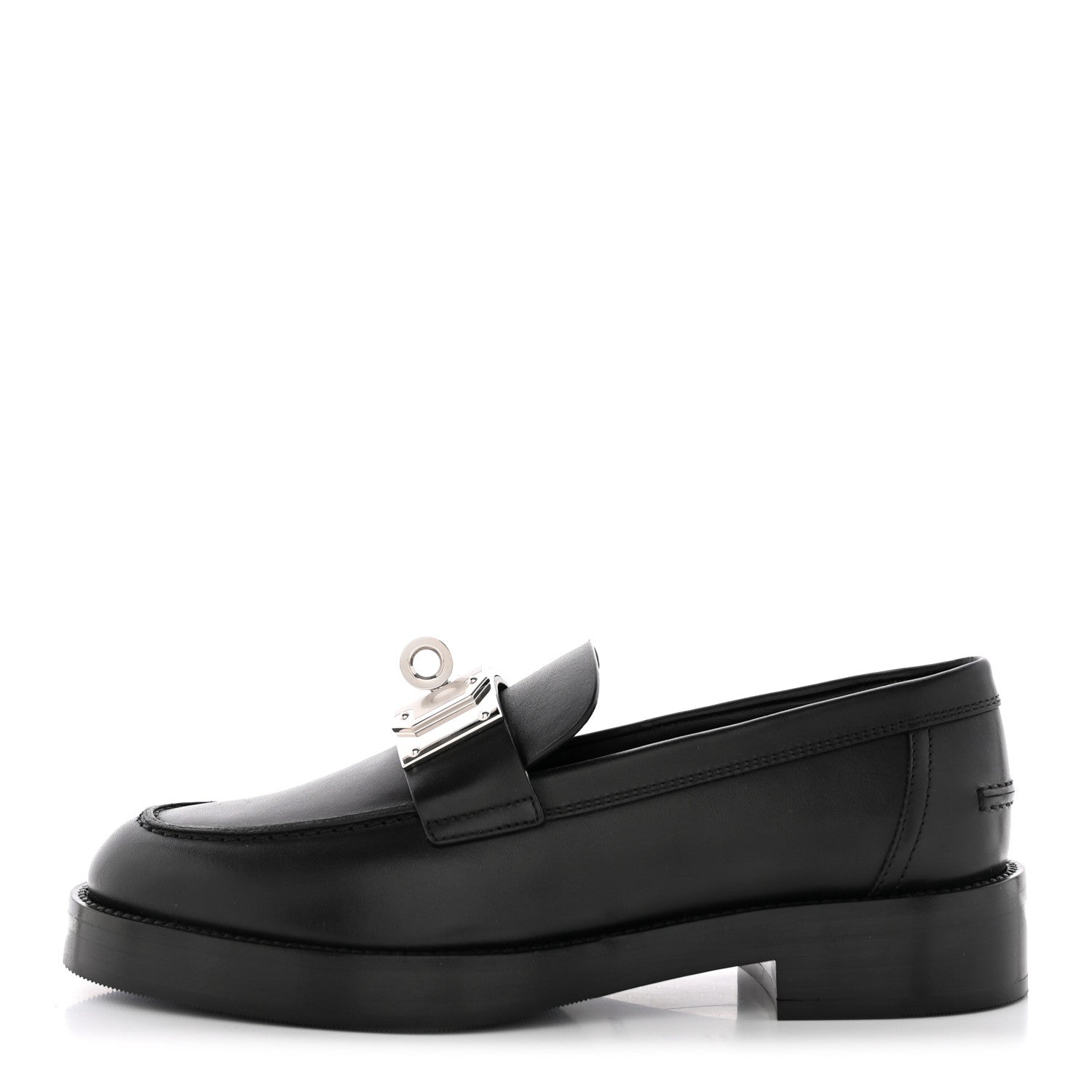 Hermes Calfskin Womens Hot Loafer 37 Black 1 of 15