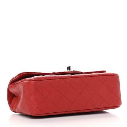 Chanel Caviar Quilted Mini Rectangular Flap Red 4 of 11