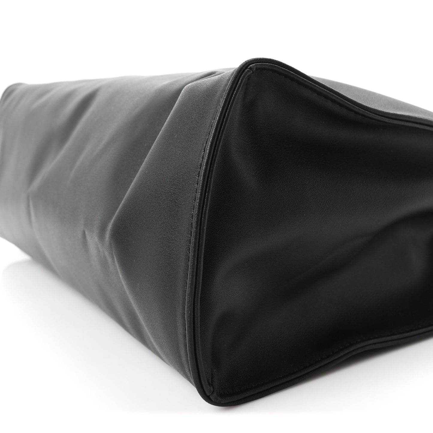 Vegan Leather Medium Shopping Bag Black