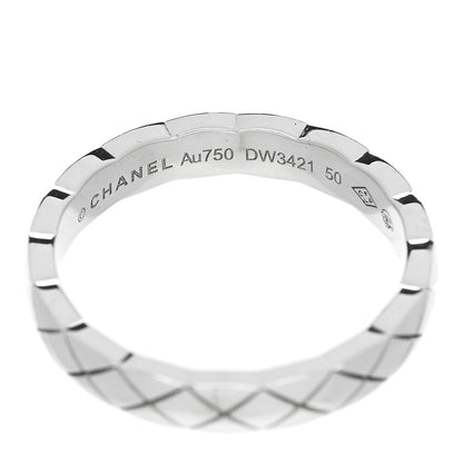 Chanel 18K White Gold Mini Coco Crush Ring 50 5.25 4 of 5
