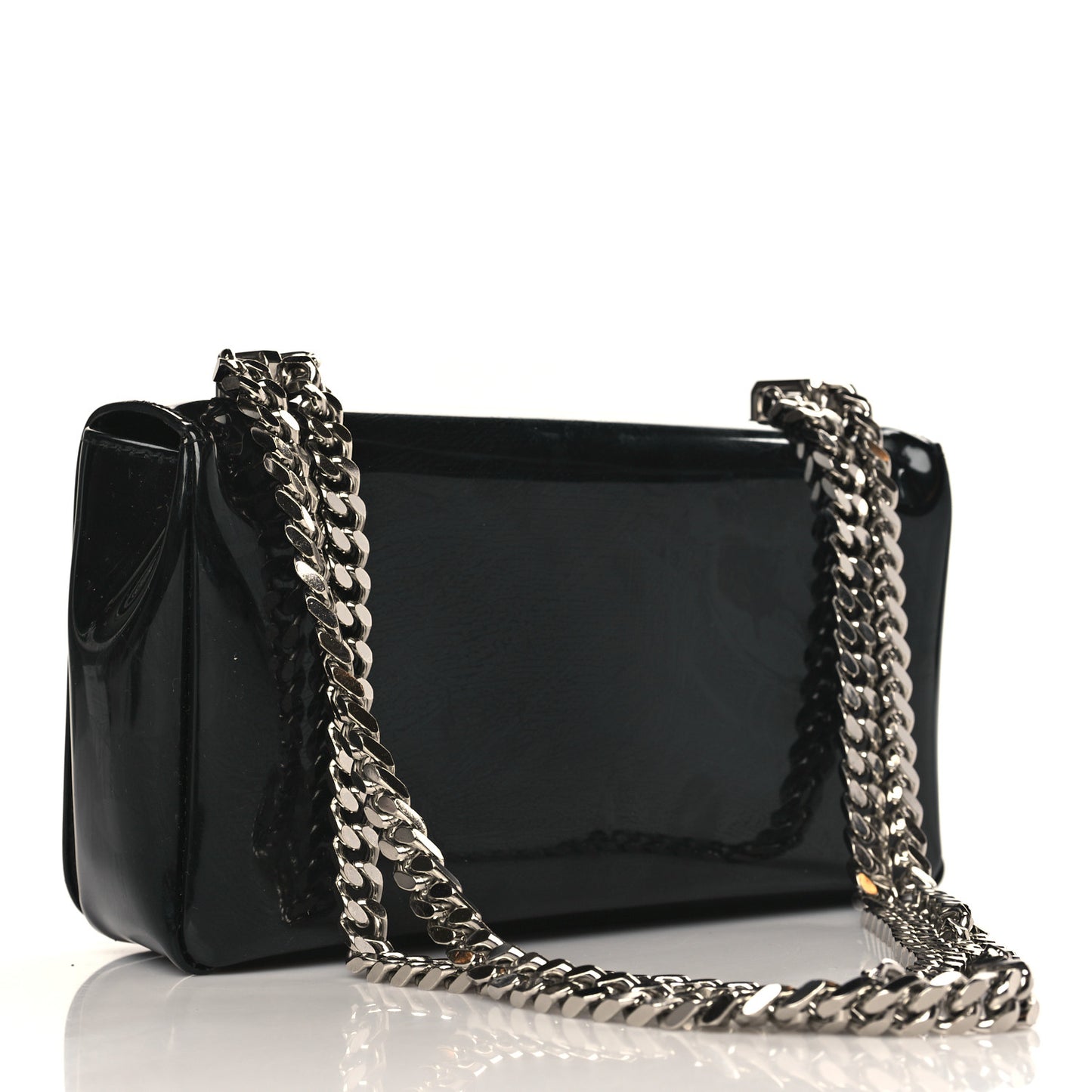Patent Kingdom Flap Crossbody Black