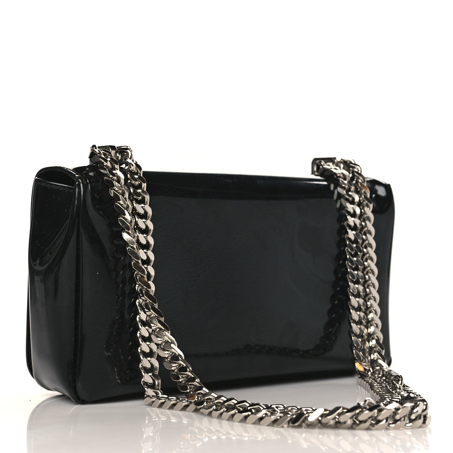 Burberry Patent Kingdom Flap Crossbody Black 3 of 9