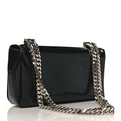 Burberry Patent Kingdom Flap Crossbody Black 3 of 9
