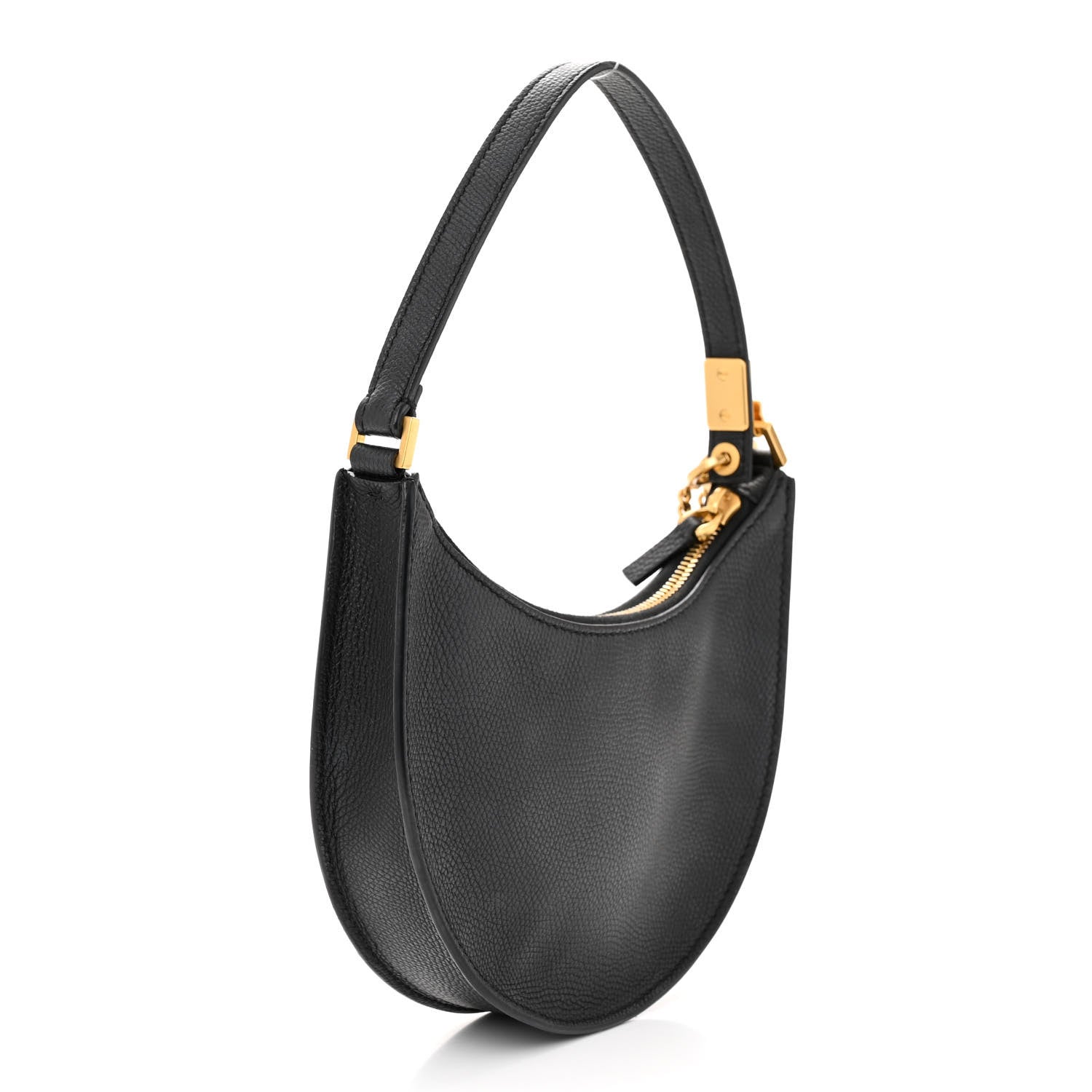 Valentino Garavani Grainy Calfskin Mini Vlogo Hobo Bag Black 4 of 11
