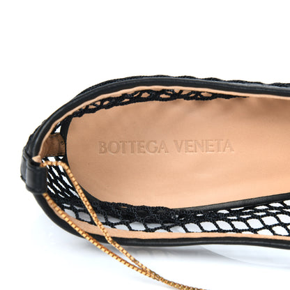 Bottega Veneta Mesh Calfskin Chain Stretch Pumps 40 Black 8 of 9