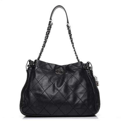 Chanel Lambskin Expandable Tote Black 1 of 7