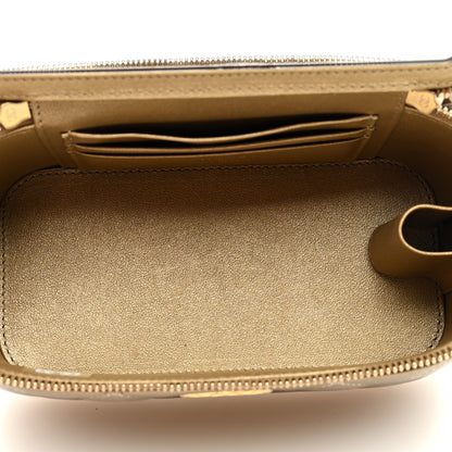 Chanel Metallic Lambskin Quilted Small CC Dynasty Vanity Case With Chain Gold 5 of 10