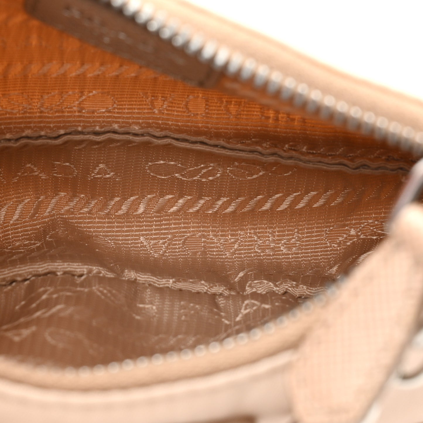 Tessuto Nylon Saffiano Mini Re-Edition 2000 Shoulder Bag Cammeo