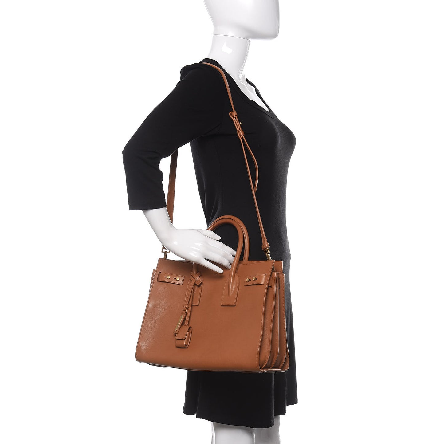 Grained Calfskin Small Supple Sac De Jour Tan