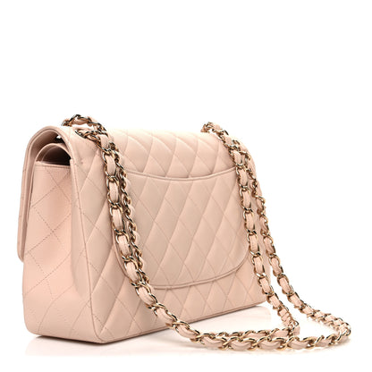 Chanel Caviar Quilted Jumbo Double Flap Light Beige 2 of 10