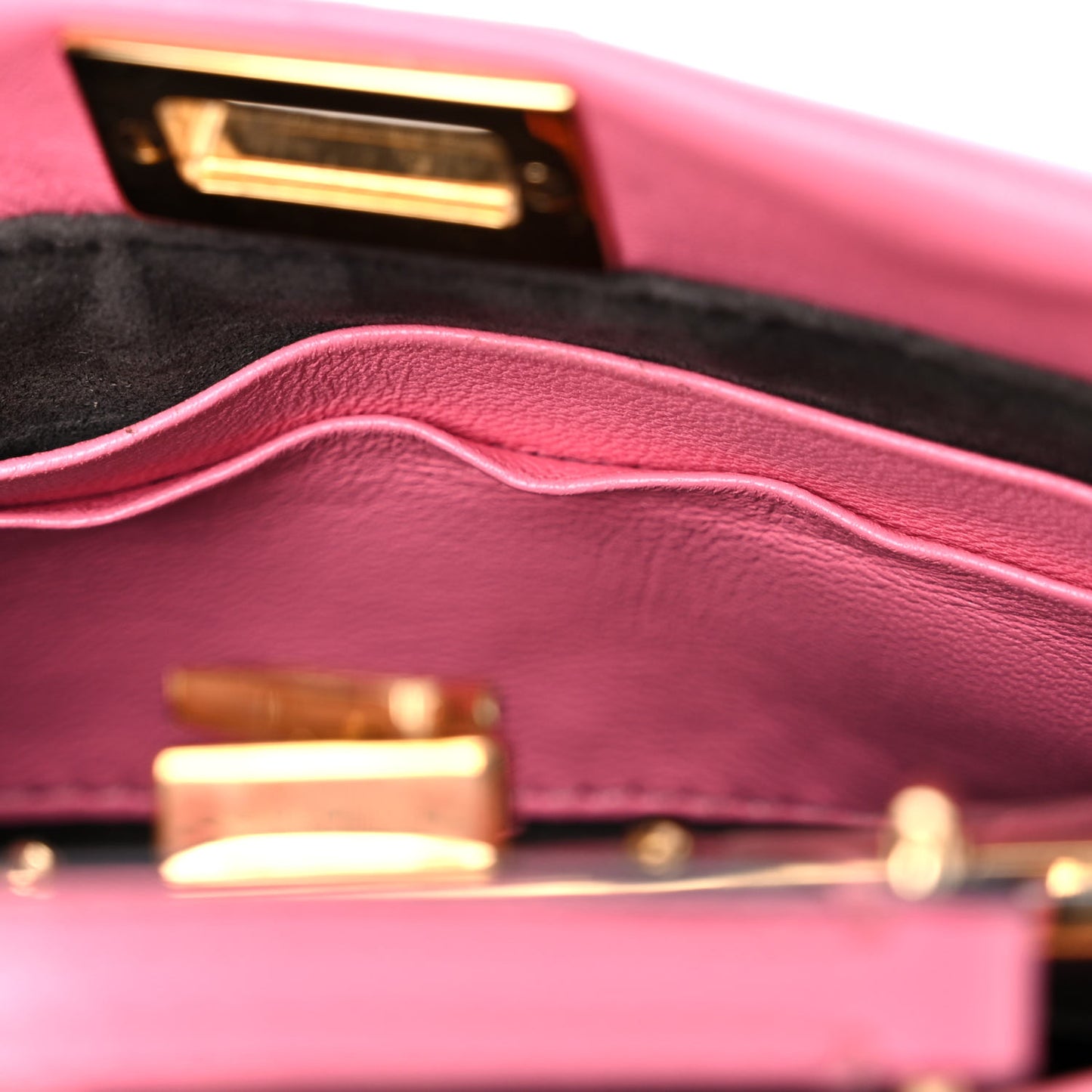 Shiny Nappa Micro Peekaboo Iconic Satchel Rosa Fluo
