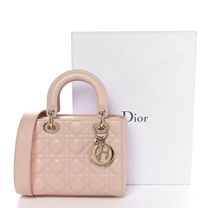 Christian Dior Lambskin Cannage Small Lucky Badges My Lady Dior Light Pink 11 of 11