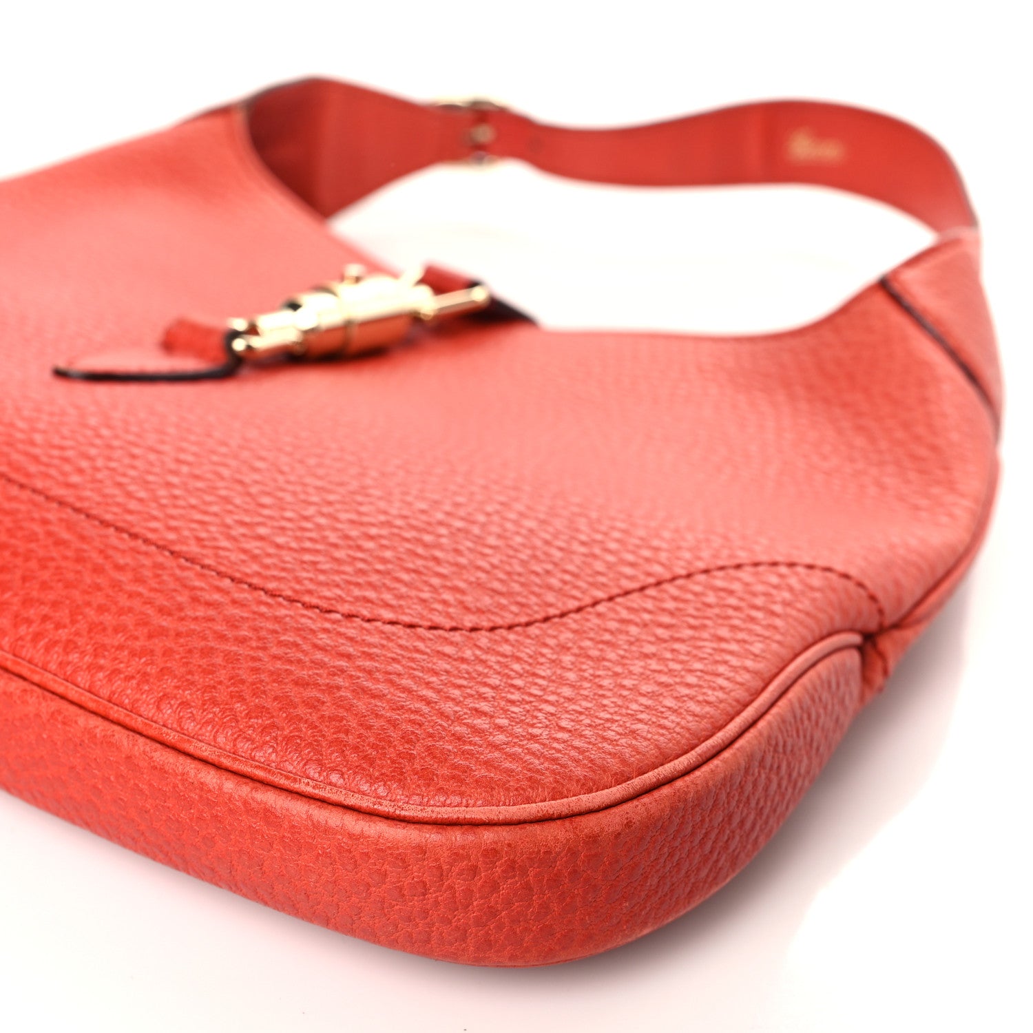 Gucci Calfskin Small Jackie O Hobo Dark Orange 9 of 12