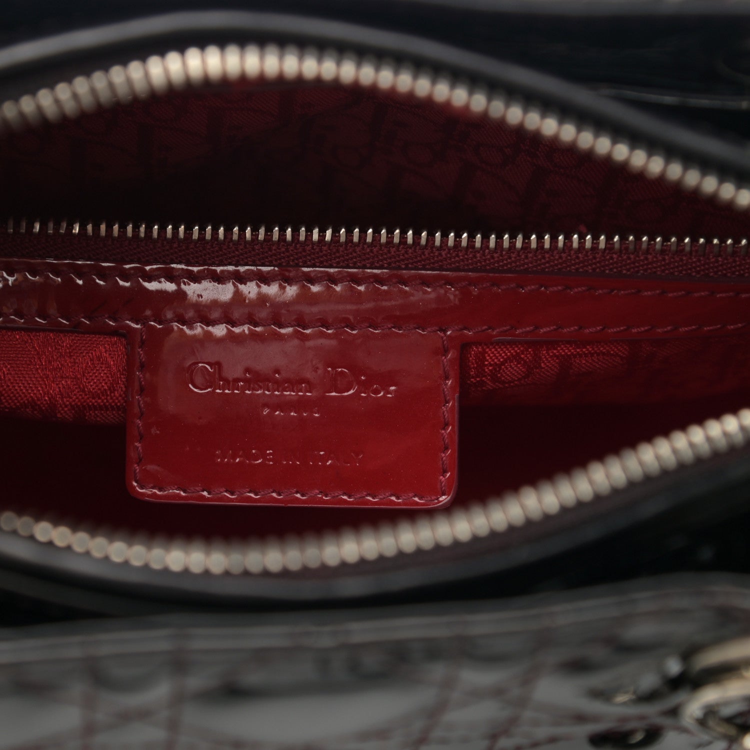 Christian Dior Patent Cannage Medium Lady Dior Black 6 of 11